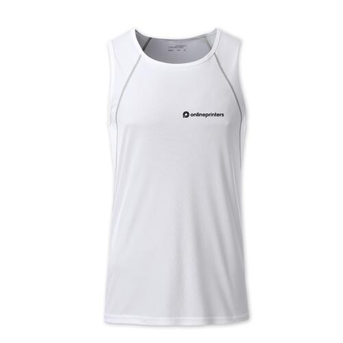 Wit polyester tanktop voor heren.