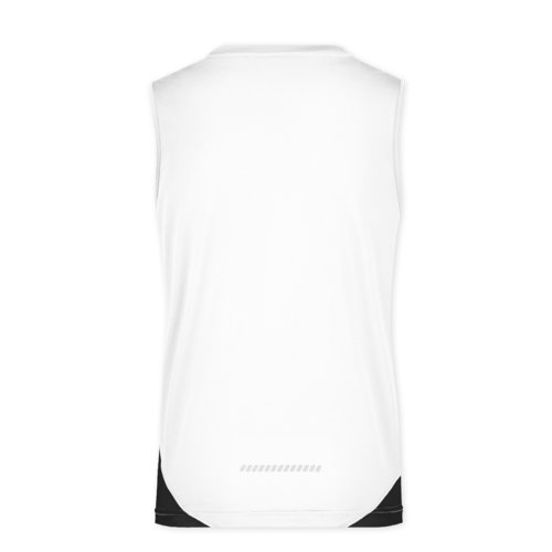 Wit/zwart polyester tanktop voor dames.