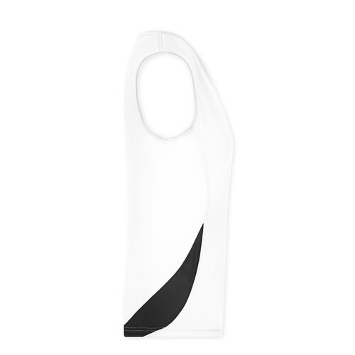 Wit/zwart polyester dames tanktop.