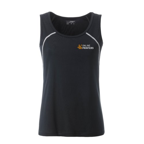 Dames sport tanktop gemaakt van ademend materiaal met racerback design.