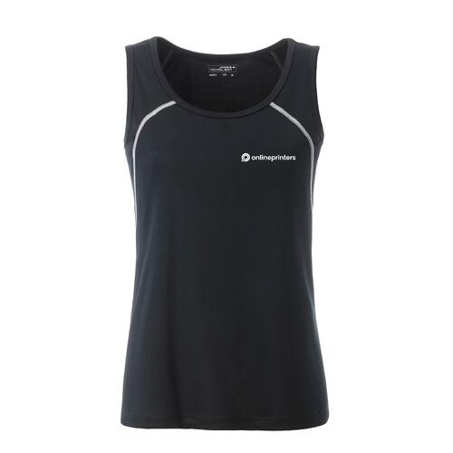 Dames sport tanktop gemaakt van ademend materiaal met racerback design.
