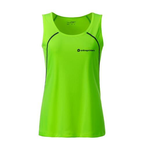 Neongroene polyester tanktop voor dames.