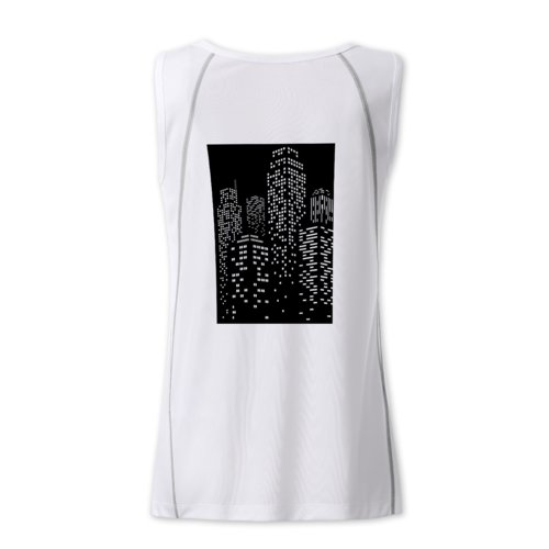 Witte polyester dames tanktop met een sportieve snit.