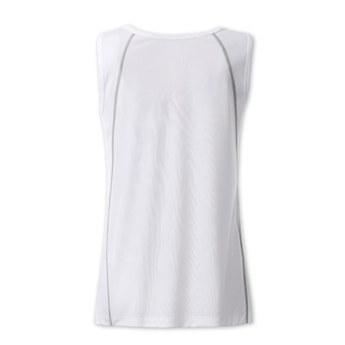 Wit polyester dames tanktop met een sportieve snit.