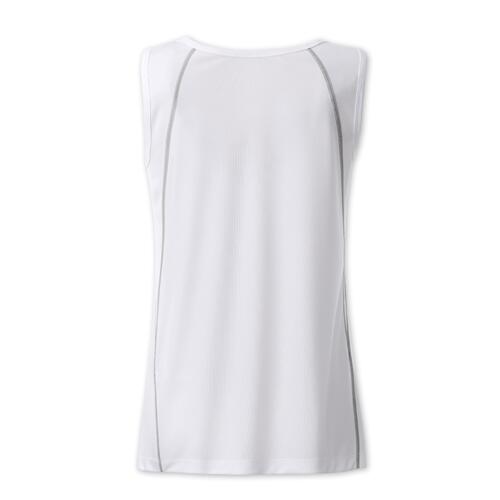 Wit polyester dames tanktop met een sportieve snit.