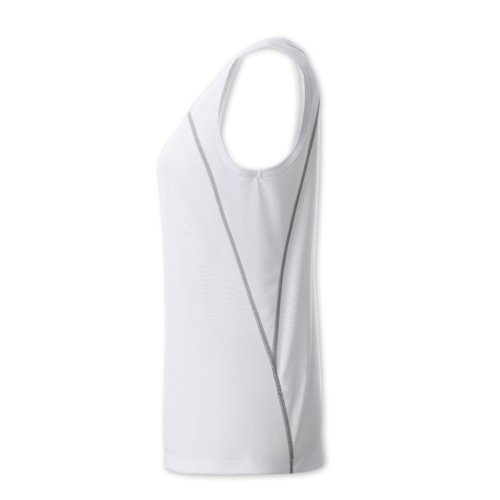 Wit polyester dames tanktop met sportieve snit.