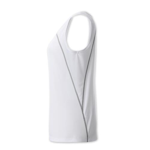 Wit polyester dames tanktop met sportieve snit.
