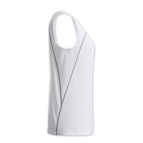 Witte polyester dames sport tanktop.