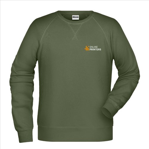 Groen katoenen sweatshirt voor heren.