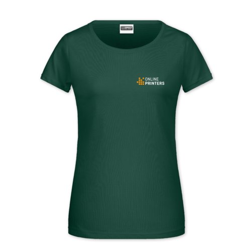 Groen dames T-shirt van katoen met korte mouwen.