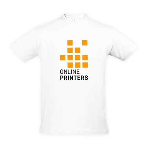 Wit katoenen T-shirt voor heren met korte mouwen.