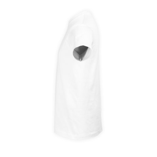 Wit katoenen T-shirt voor heren met korte mouwen.