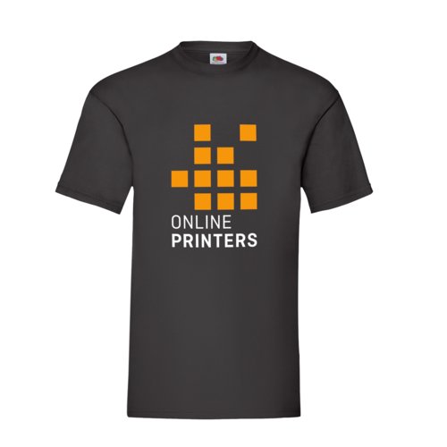 Zwart katoenen T-shirt voor heren met korte mouwen.