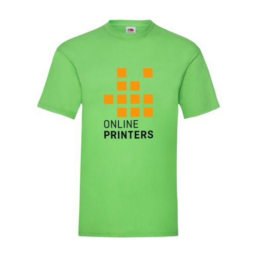 Appelgroen katoenen T-shirt voor heren met korte mouwen.