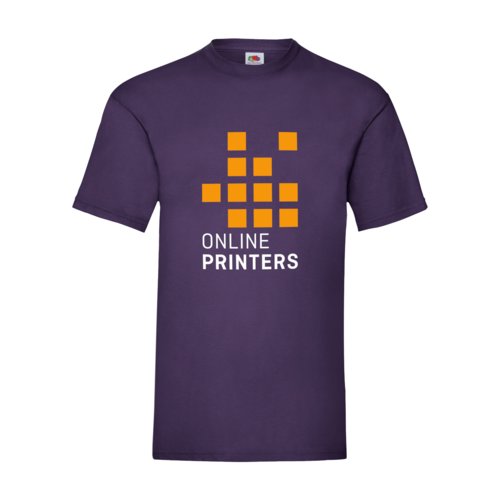 Paars katoenen T-shirt voor heren met korte mouwen.