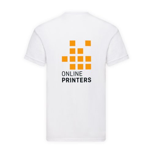 Wit katoenen T-shirt voor heren met korte mouwen.