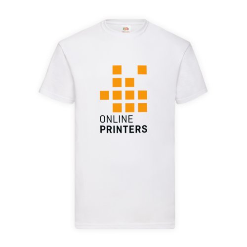 Wit katoenen T-shirt voor heren met korte mouwen.
