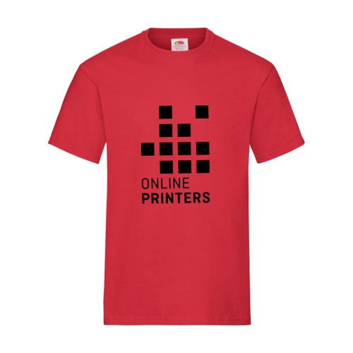 Rood katoenen t-shirt voor heren met korte mouwen.