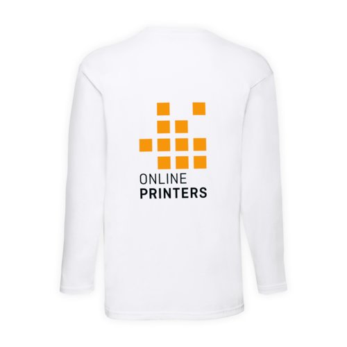 Wit katoenen shirt met lange mouwen voor heren.
