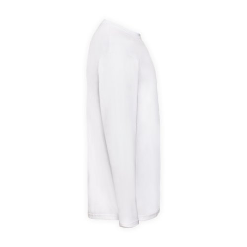 Wit katoenen shirt met lange mouwen voor heren.