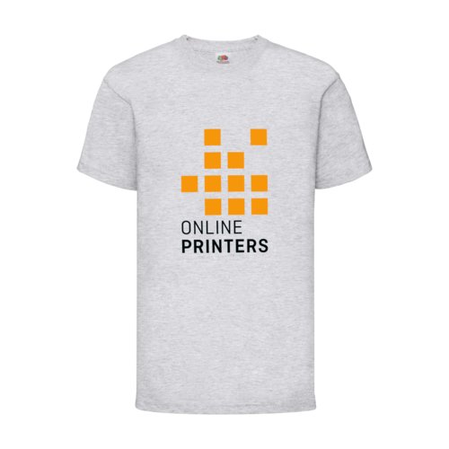 Gevlekt grijs katoenen T-shirt voor kinderen met korte mouwen.
