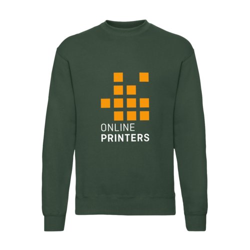 Groen katoenen sweatshirt met lange mouwen.