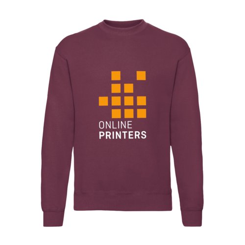 Bordeauxrode sweater van katoenmix voor heren.