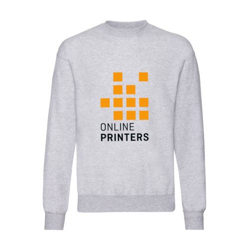 Grijs gemleerd katoen-polyester sweatshirt voor heren.