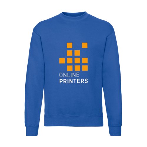 Koningsblauw sweatshirt van katoenmix voor heren.