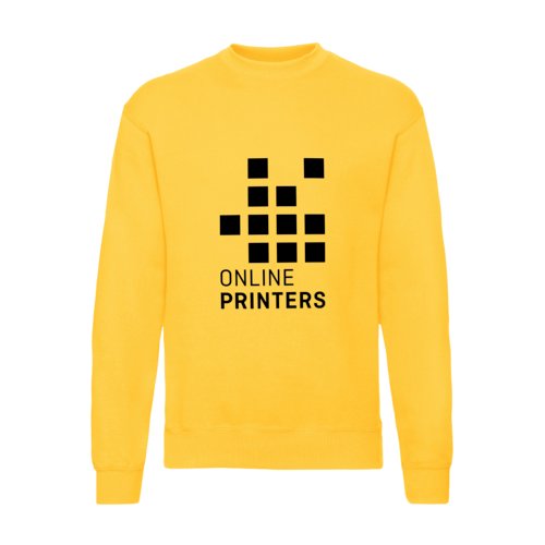 Geel gemengd katoenen sweatshirt voor heren.