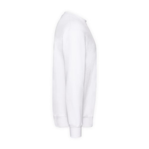Wit katoen-polyester sweatshirt voor heren.