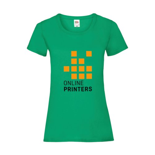 Groen katoenen T-shirt met korte mouwen en ronde hals.