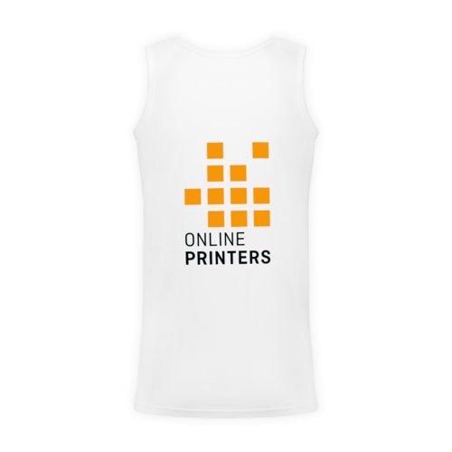 Wit katoenen tanktop voor mannen.
