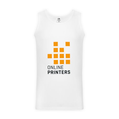 Wit katoenen tanktop voor heren.