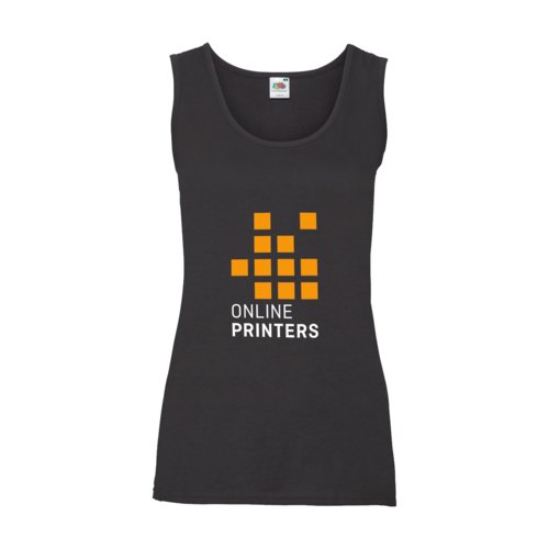 Grijze katoenen tanktop met ronde hals.
