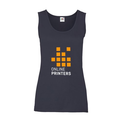 Donkerblauwe katoenen tanktop voor dames.