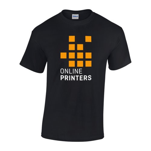 Zwart katoenen T-shirt voor heren met korte mouwen.