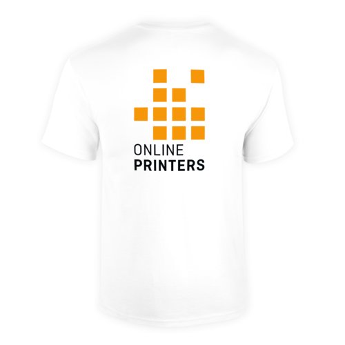 Wit katoenen T-shirt voor heren met korte mouwen.