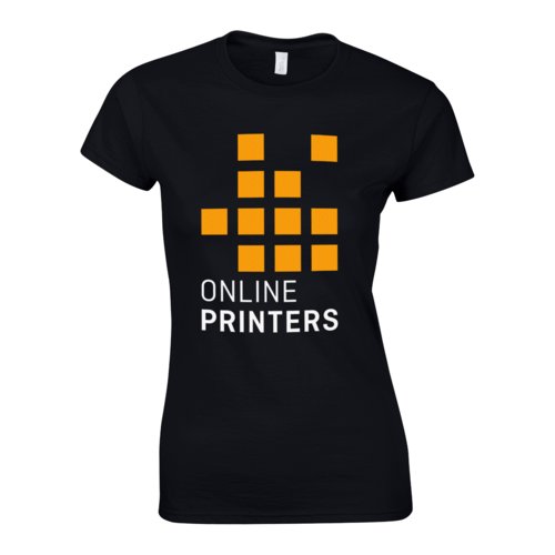 Zwart dames T-shirt van katoenen jersey met korte mouwen.