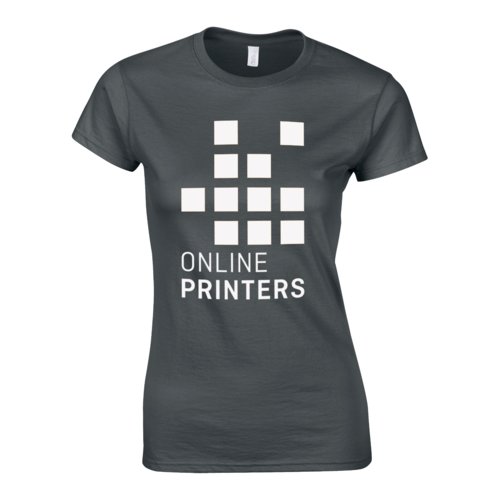 Antracietkleurig dames T-shirt van katoenen jersey met korte mouwen.
