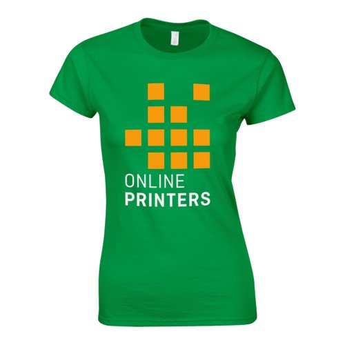 Groen katoenen t-shirt met korte mouwen en ronde hals.