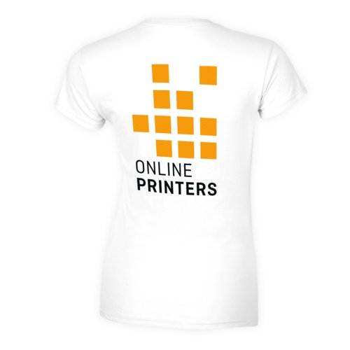 Wit dames T-shirt van katoenen jersey met korte mouwen.