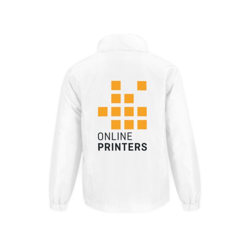 Witte polyester windjack voor heren.