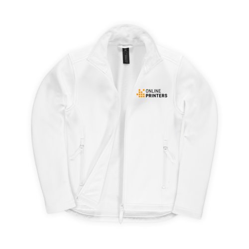 Witte softshell jas van polyester en elastaan voor dames.