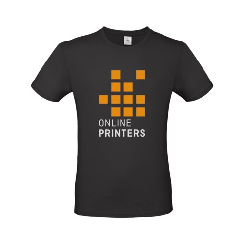 Zwart katoenen T-shirt voor heren met korte mouwen.
