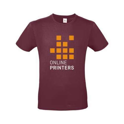 Bourgondische katoenen T-shirt voor mannen met korte mouwen.