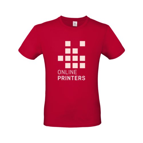 Donkerrood katoenen T-shirt voor heren met korte mouwen.