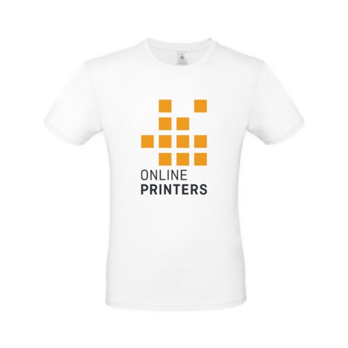 Wit katoenen T-shirt voor heren met korte mouwen.