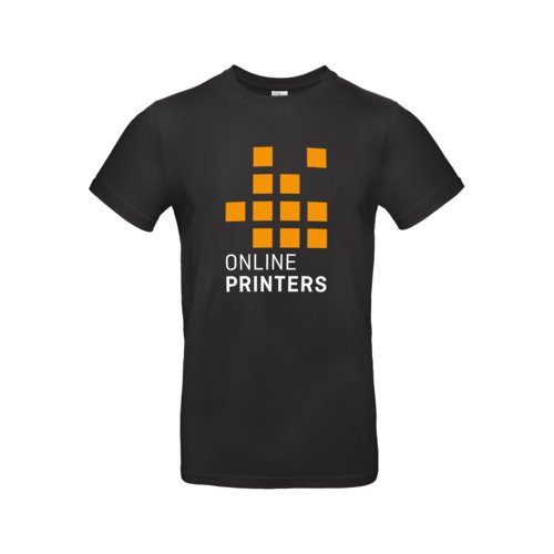 Zwart katoenen T-shirt voor heren met korte mouwen.