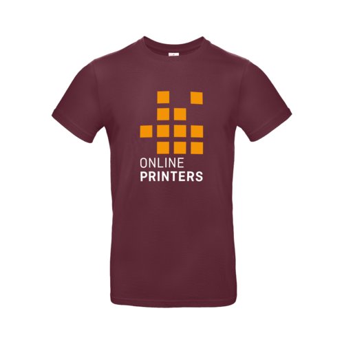 Bourgondisch katoenen heren-T-shirt met korte mouwen.